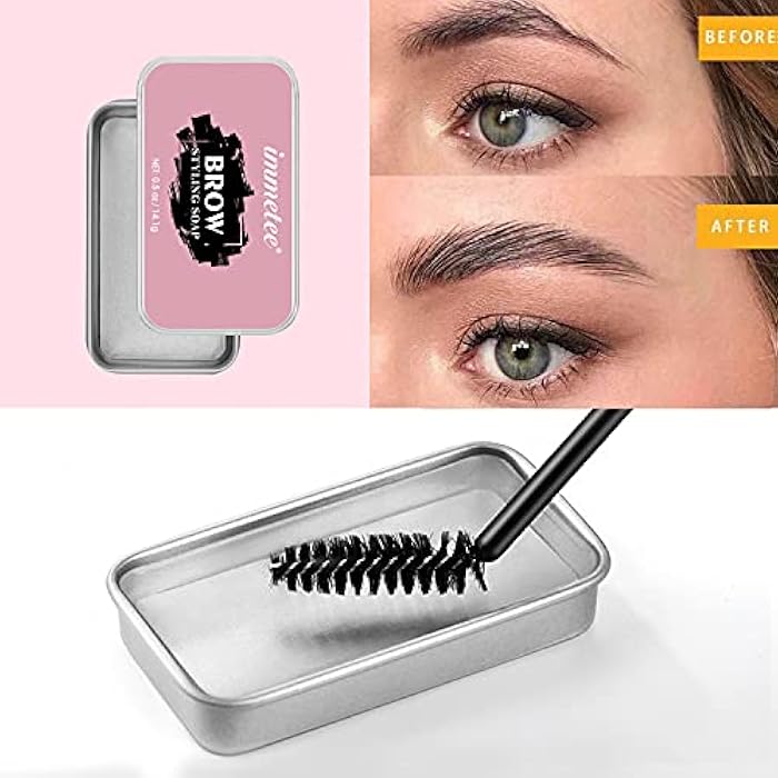 immetee Brows Soap Kit, 1PCS Eyebrows Styling Wax, Brows Shaping Soap, Excellent Stereotypes,Long-lasting Eyebrow Enhancer Gel, 3D Feathery Brows Makeup Balm.14.1g/0.5oz - Image 4